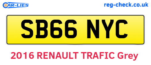 SB66NYC are the vehicle registration plates.