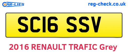 SC16SSV are the vehicle registration plates.