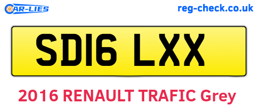SD16LXX are the vehicle registration plates.