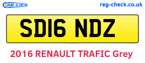 SD16NDZ are the vehicle registration plates.