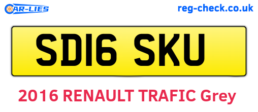 SD16SKU are the vehicle registration plates.