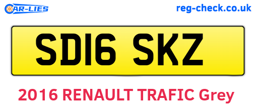 SD16SKZ are the vehicle registration plates.