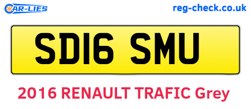 SD16SMU are the vehicle registration plates.