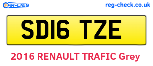 SD16TZE are the vehicle registration plates.