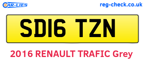 SD16TZN are the vehicle registration plates.