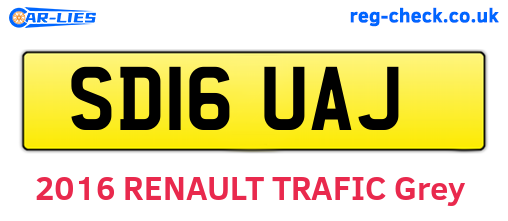 SD16UAJ are the vehicle registration plates.