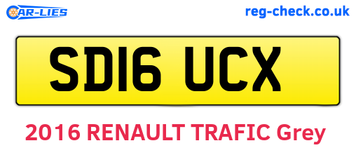 SD16UCX are the vehicle registration plates.