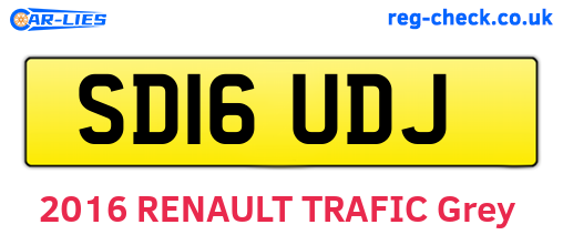 SD16UDJ are the vehicle registration plates.