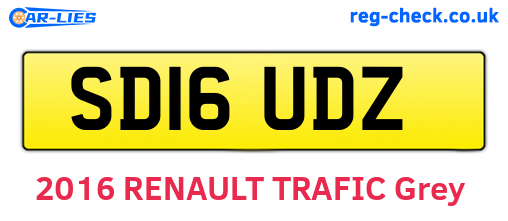 SD16UDZ are the vehicle registration plates.