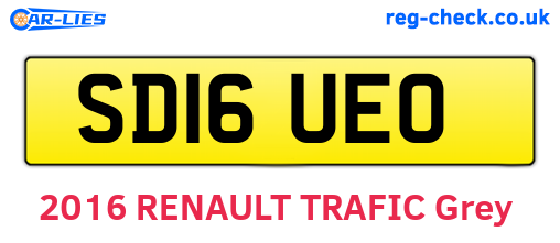 SD16UEO are the vehicle registration plates.