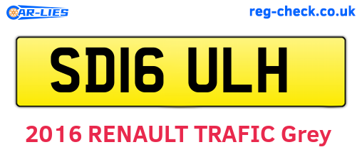 SD16ULH are the vehicle registration plates.
