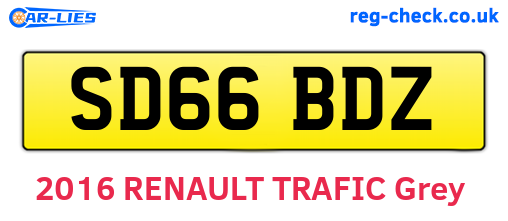 SD66BDZ are the vehicle registration plates.