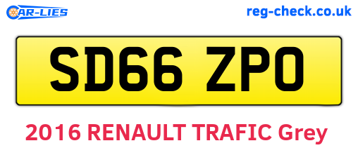 SD66ZPO are the vehicle registration plates.
