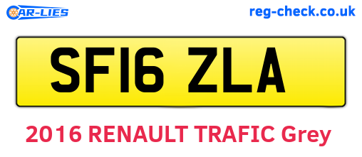 SF16ZLA are the vehicle registration plates.