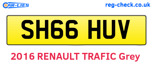 SH66HUV are the vehicle registration plates.