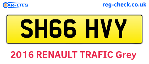 SH66HVY are the vehicle registration plates.
