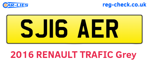 SJ16AER are the vehicle registration plates.