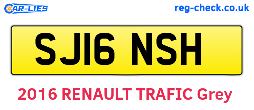 SJ16NSH are the vehicle registration plates.