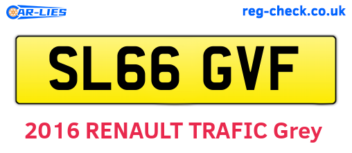 SL66GVF are the vehicle registration plates.