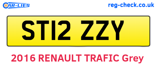 ST12ZZY are the vehicle registration plates.