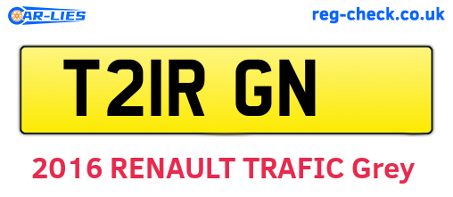T21RGN are the vehicle registration plates.