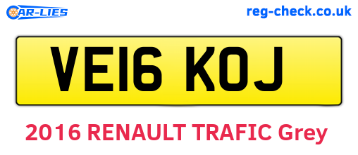 VE16KOJ are the vehicle registration plates.