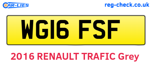 WG16FSF are the vehicle registration plates.