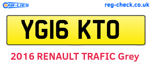 YG16KTO are the vehicle registration plates.