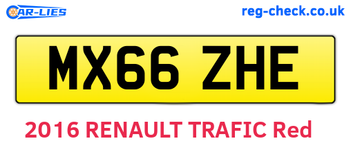 MX66ZHE are the vehicle registration plates.