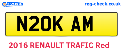 N20KAM are the vehicle registration plates.