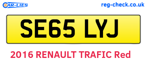 SE65LYJ are the vehicle registration plates.
