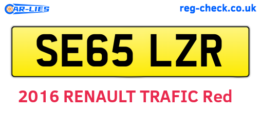 SE65LZR are the vehicle registration plates.