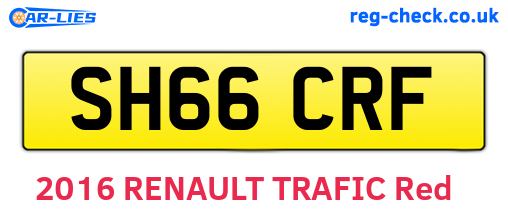 SH66CRF are the vehicle registration plates.