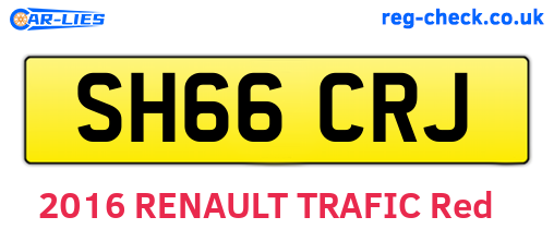 SH66CRJ are the vehicle registration plates.