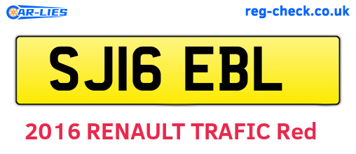 SJ16EBL are the vehicle registration plates.