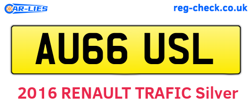 AU66USL are the vehicle registration plates.