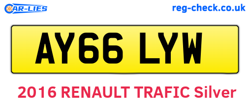 AY66LYW are the vehicle registration plates.
