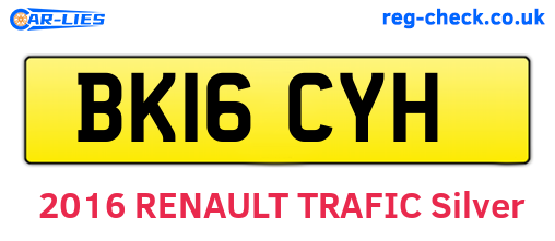 BK16CYH are the vehicle registration plates.