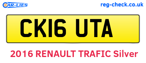 CK16UTA are the vehicle registration plates.