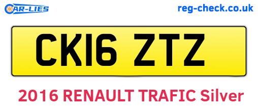 CK16ZTZ are the vehicle registration plates.