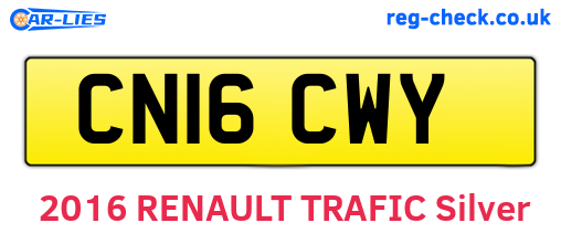 CN16CWY are the vehicle registration plates.