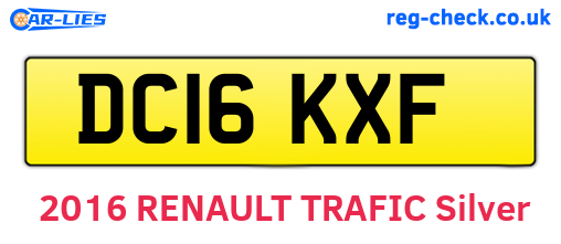 DC16KXF are the vehicle registration plates.