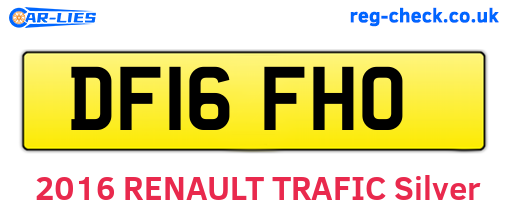 DF16FHO are the vehicle registration plates.