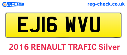 EJ16WVU are the vehicle registration plates.