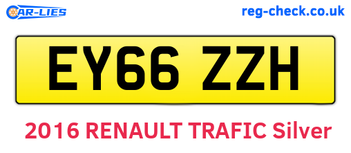 EY66ZZH are the vehicle registration plates.