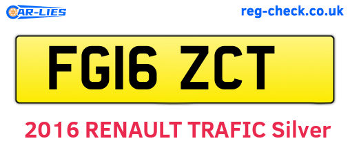 FG16ZCT are the vehicle registration plates.
