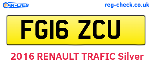 FG16ZCU are the vehicle registration plates.