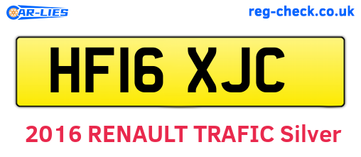HF16XJC are the vehicle registration plates.