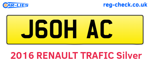 J60HAC are the vehicle registration plates.