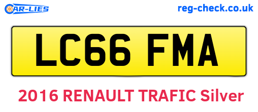 LC66FMA are the vehicle registration plates.